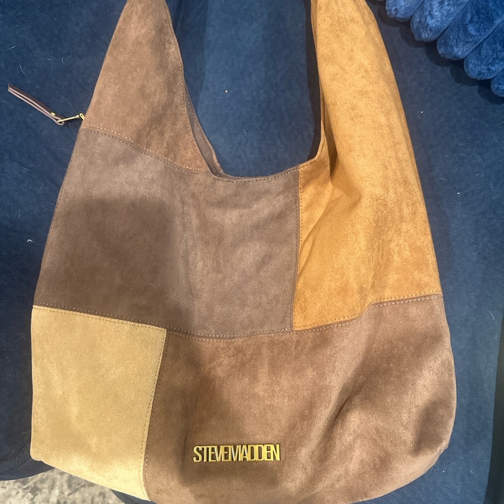Steve Madden Suede Patchwork Hobo Bag